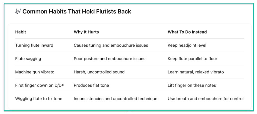 5 Common Flute Habits to Fix